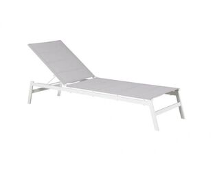 Boston Padded Sunlounge (White)