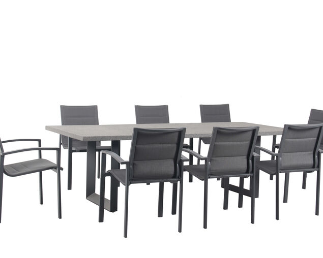 Boston-Avalon 9 Piece Dining Setting (Gunmetal Grey), , hi-res