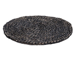Braided Seagrass Round Placemats Black - 4 Pack