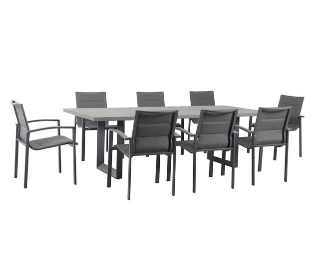 Boston-Avalon 9 Piece Dining Setting (Gunmetal Grey), , hi-res image number null
