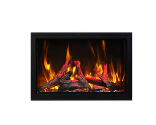 Amantii Smart 40″ Wide – Deep Indoor or Outdoor Electric Built-in only with Black Steel Surround