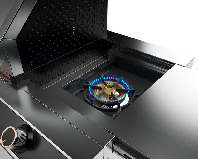 Ziegler & Brown Turbo Q Series Elite 5 Burner BBQ on Cart with Side Burner & Drawer, , hi-res