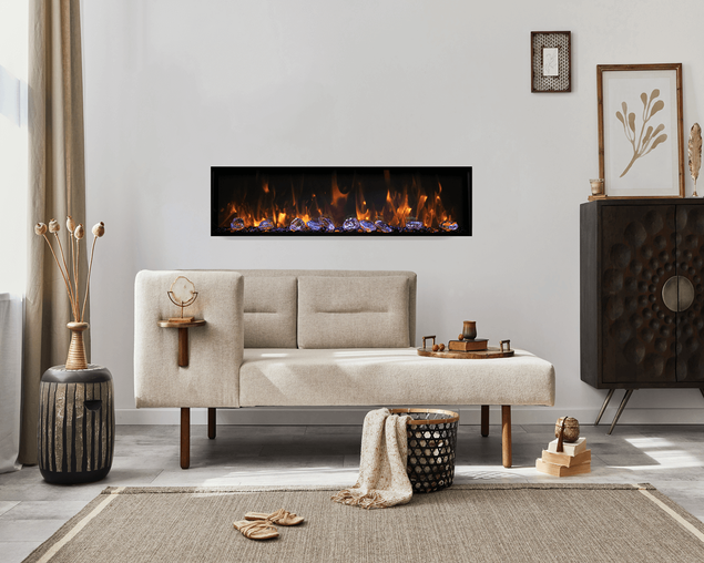 Amantii Smart 88″ Wide – Deep Indoor or Outdoor Electric Built-in only with Black Steel Surround, , hi-res