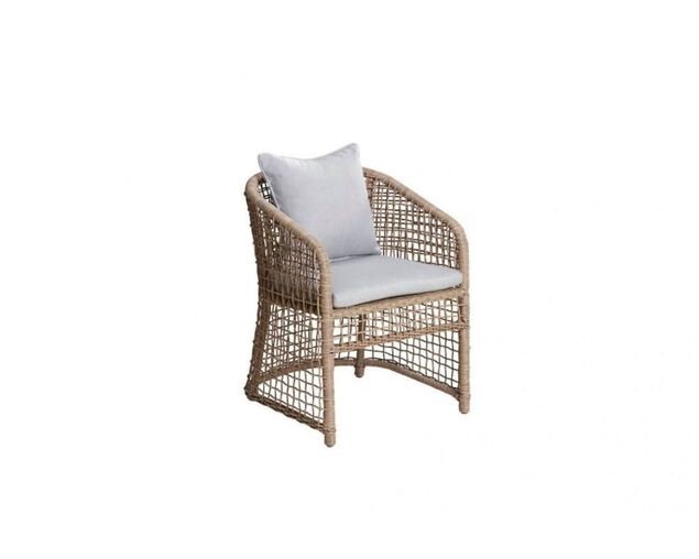 Icaria Open Wicker Dining Chair At, All Weather Wicker Dining Chairs White