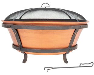 Brushed Copper Cast Iron Fire Pit