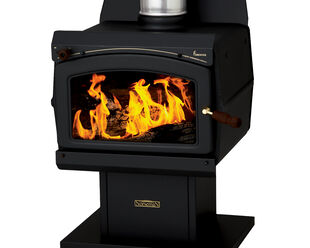 Norseman Forester Freestanding Wood Heater - Metallic Black