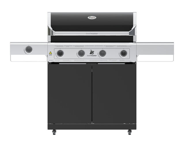 Beefmaster Classic 4 Burner BBQ on Classic Cart with Stainless Steel Side Burner, , hi-res