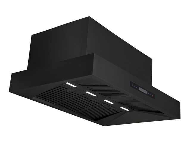 Excelsior Black Wall Mounted BBQ Rangehood - 1200 x 800mm, , hi-res