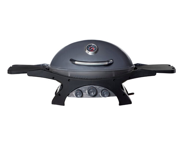 Ziggy Classic Triple Grill LPG BBQ - Gunmetal Grey, Gunmetal Grey, hi-res