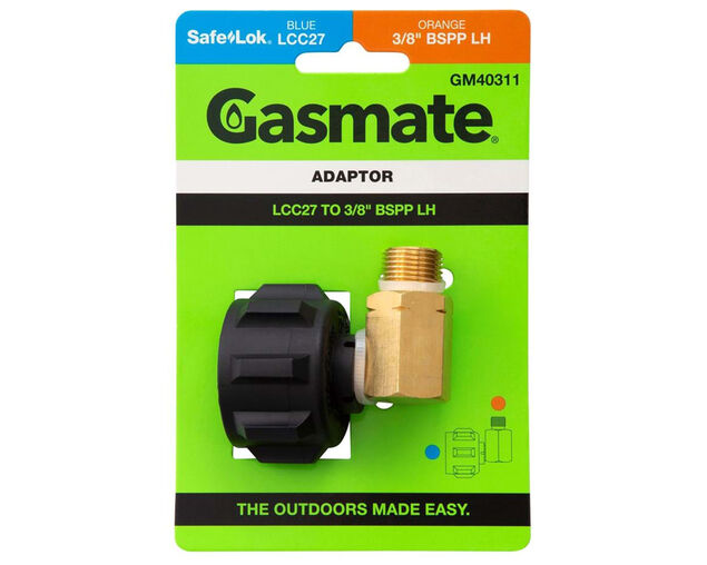 Gasmate 90° Adaptor - LCC27 TO 3/8" BSPP LH, , hi-res