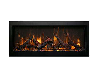 Amantii Smart 88″ Wide – Deep Indoor or Outdoor Electric Built-in only with Black Steel Surround