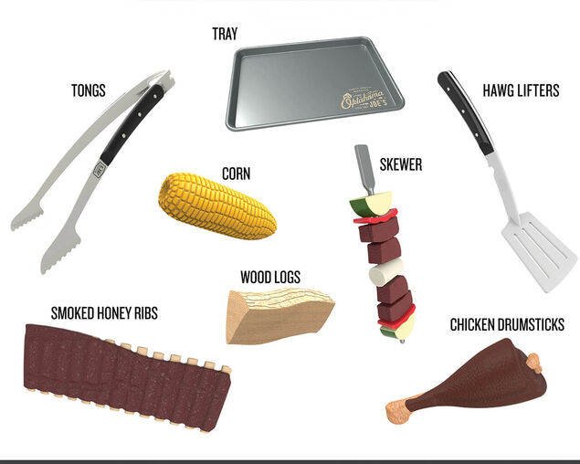 Oklahoma Joe's Kids Play Toy BBQ Smoker Set with Real Smoke Effect, , hi-res