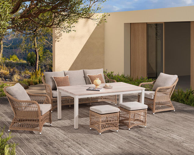 Kalbarri 6 Piece Low Dining Setting, , hi-res
