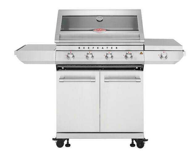 BeefEater 7000 Classic 4 Burner BBQ on Side Burner Cart, , hi-res