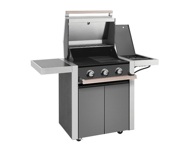 BeefEater 1500 Series - 3 Burner BBQ With Side Burner, , hi-res