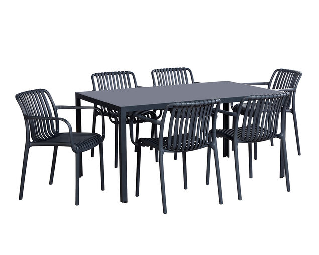 Malmo 7 Piece Mixer Dining Setting, , hi-res