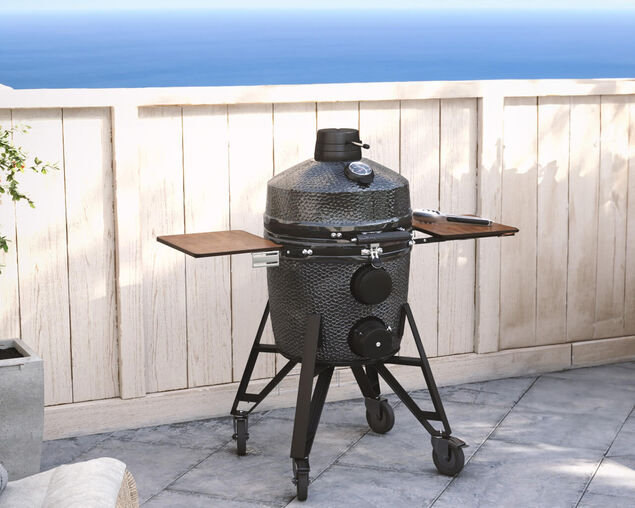 Buy Firehawk Ironbark Kamado Ceramic Charcoal BBQ 57cm (23") Grey at