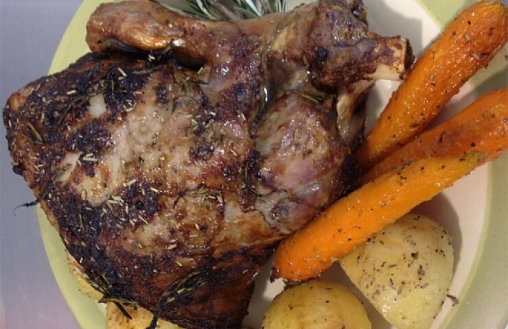 Roast Lamb with Garlic & Rosemary