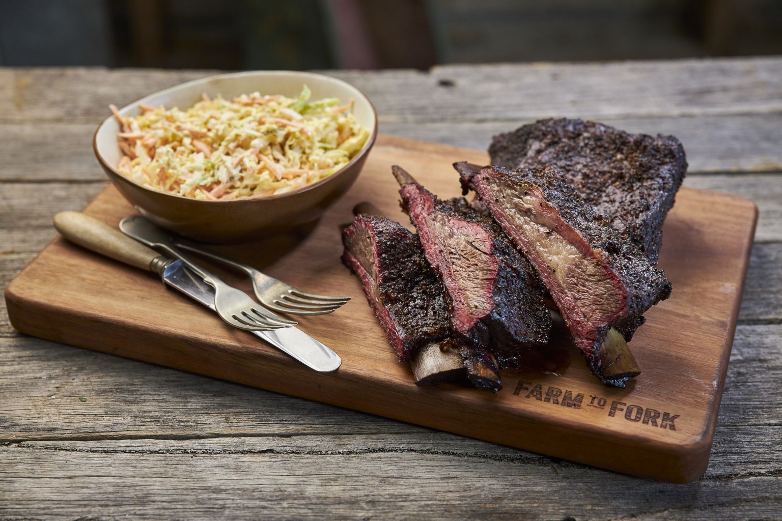 8-Hour Smoked Beef Short Ribs with Slaw - Farm to Fork