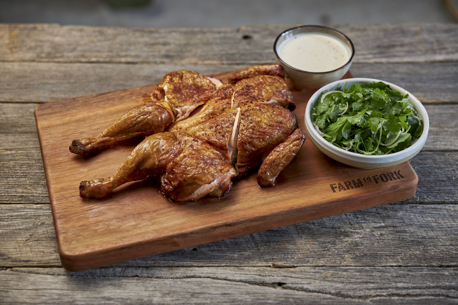 Smoked Chicken with Alabama White Sauce - Farm to Fork