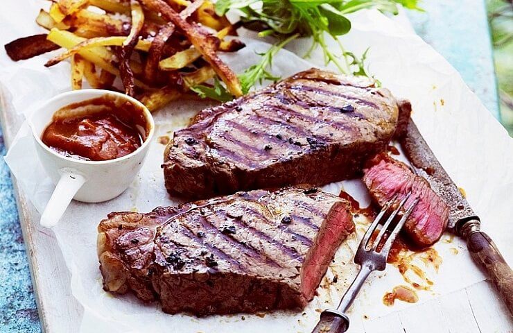 Steak with Slow-Roasted Tomato & Jalapeno Ketchup