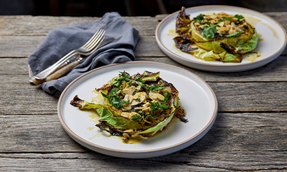 Cabbage Steak Meuniere