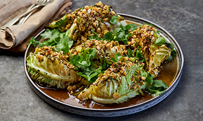 Charred Cabbage with Peanut & Chilli Relish