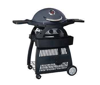 Ziggy Classic Twin Grill LPG BBQ Plus Cart Bundle
