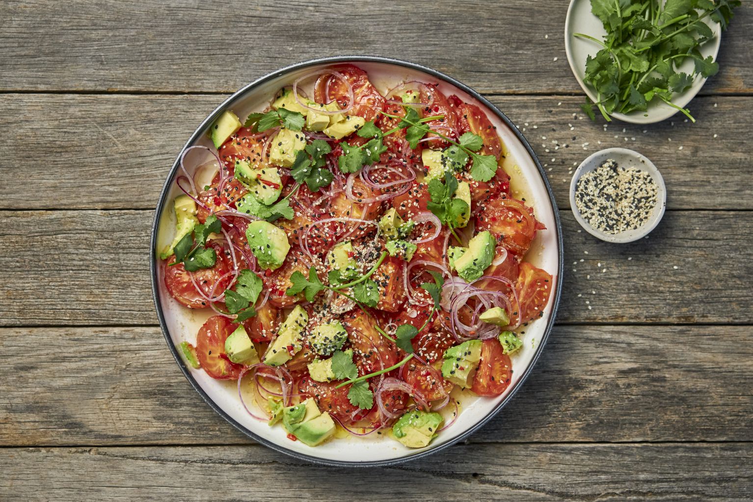 Smoked Tomato and Avo Salad with Fish Sauce Dressing - Farm to Fork