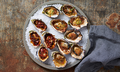 Barbequed Oysters Three Ways