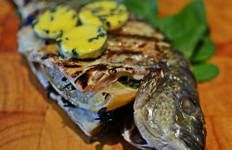 Grilled Baby Snapper with Lemon & Thyme Butter