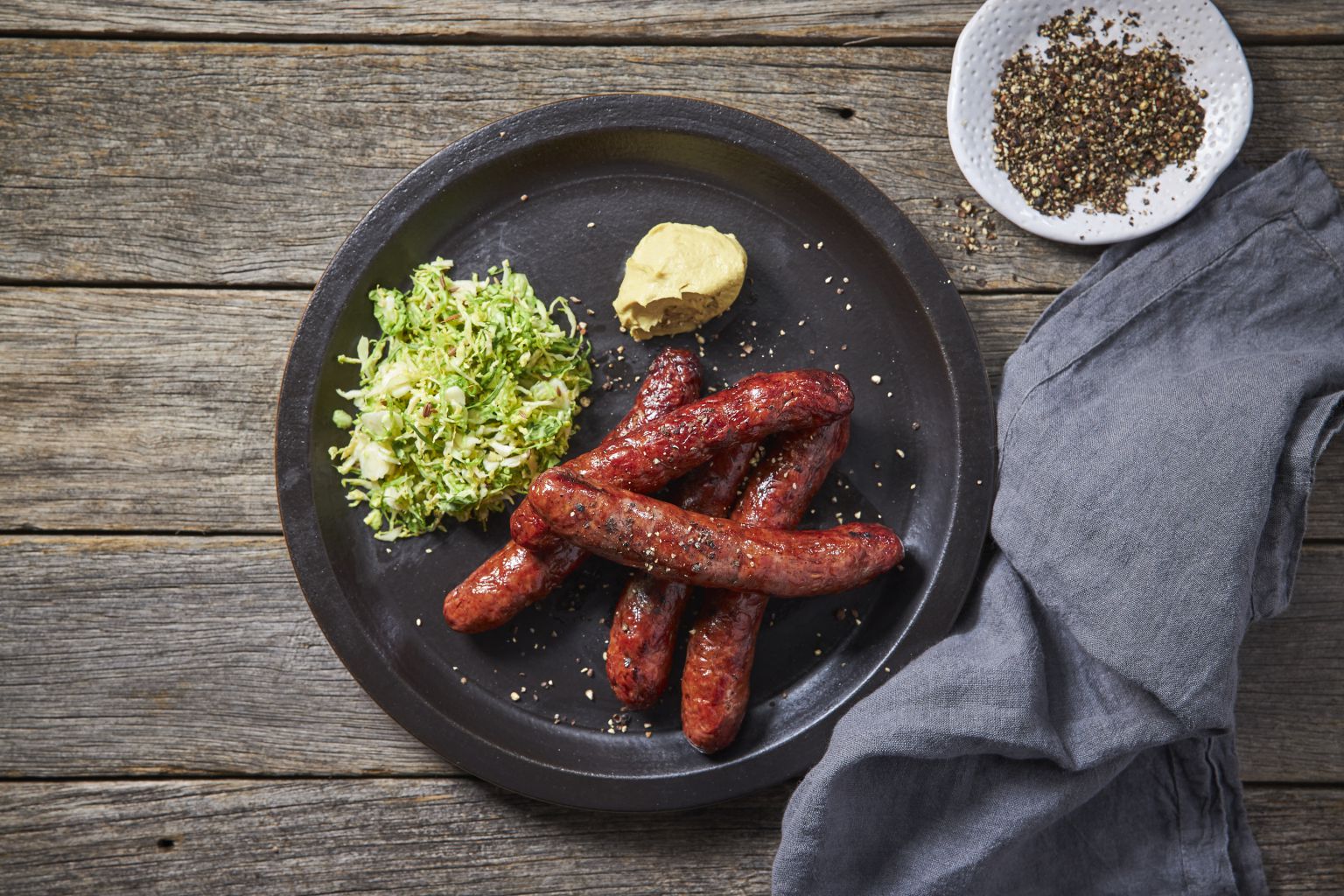 Smoked Sausage with Brusselkraut - Farm to Fork