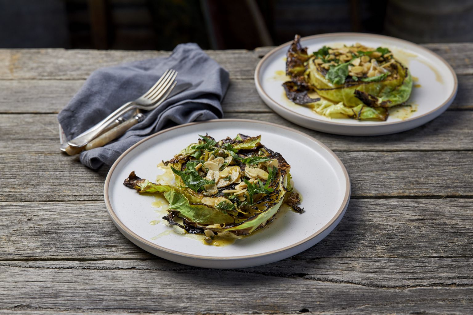 Cabbage Steak Meuniere - Farm to Fork