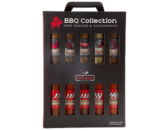Grill Society 10 Piece Seasoning & Hot Sauce Collection
                  