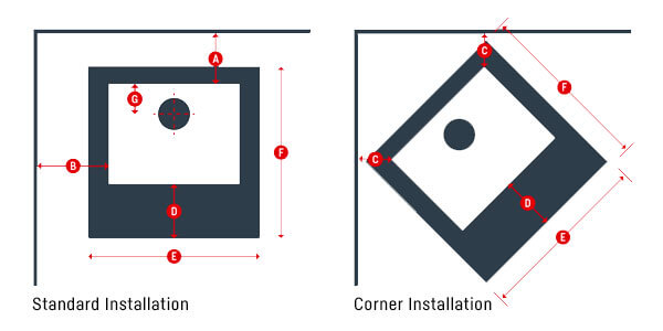 Hearth Clearance Dimensions