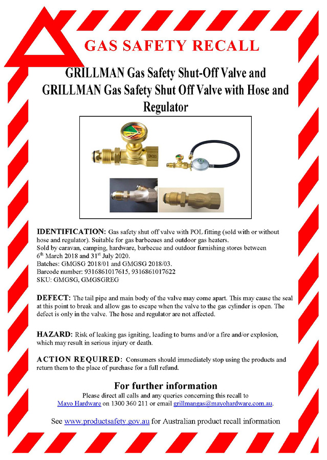 Gas Safety Recall