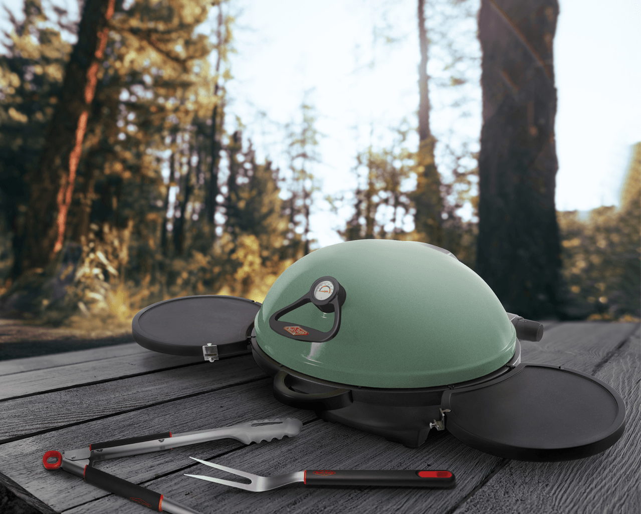 BeefEater BUGG 2 Burner Benchtop BBQ - Eucalyptus Green, , hi-res image number null