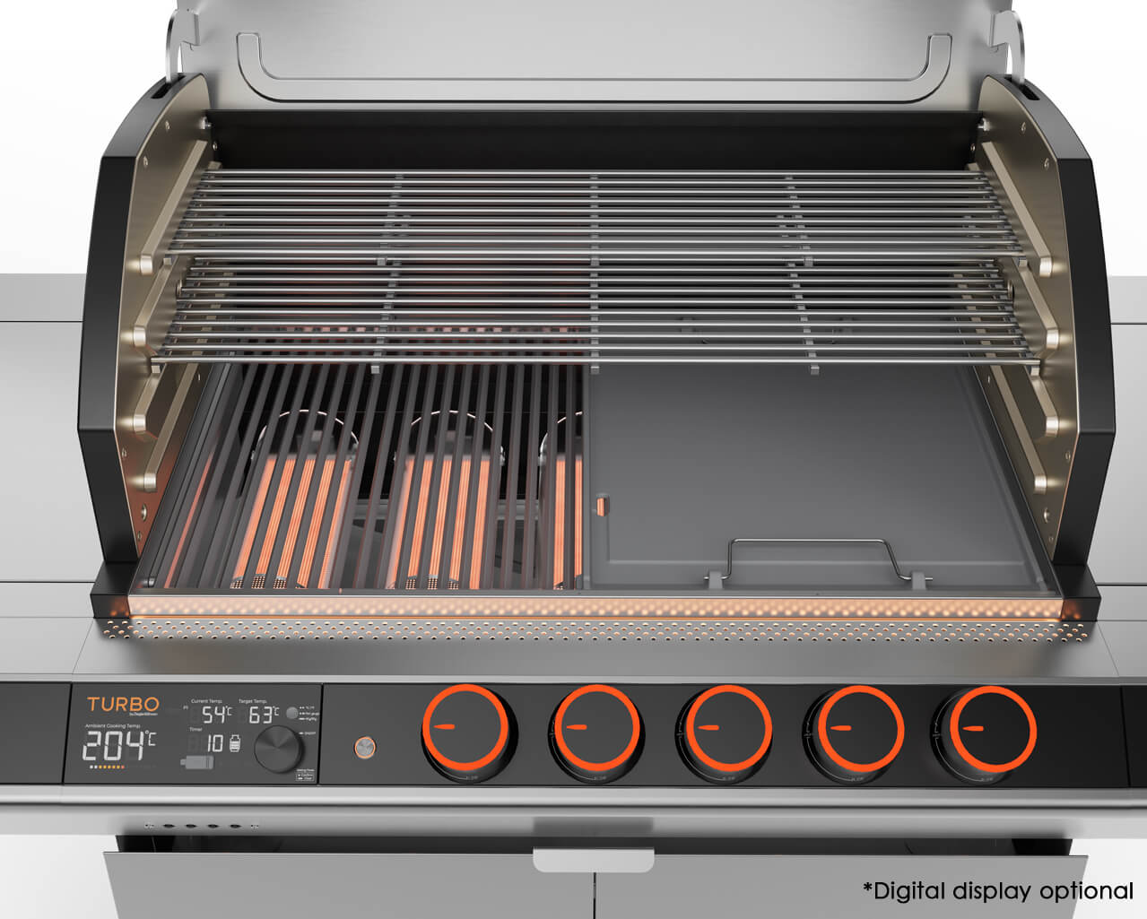 Ziegler & Brown Turbo Elite 5 Burner BBQ on Cart with Side Burner & Drawer (T Series), , hi-res image number null