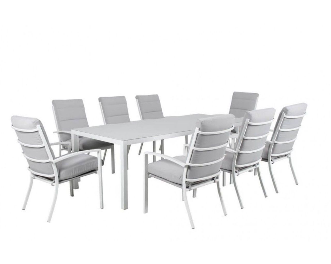 Jette-Boston Highback 9 Piece Dining, White, small-swatch