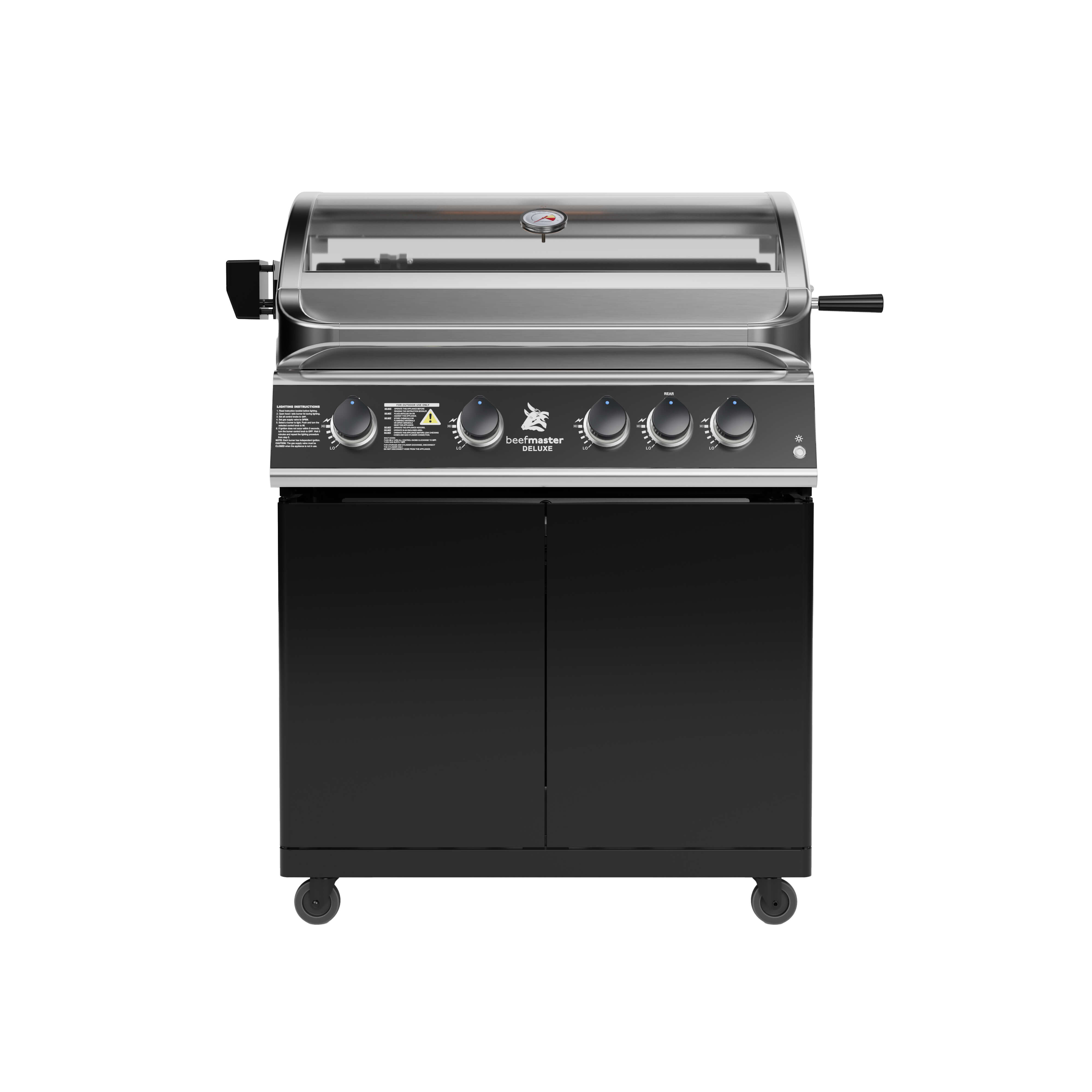 Beefmaster Deluxe T-Series 4 Burner BBQ on Classic Cart Roll In, , hi-res image number null