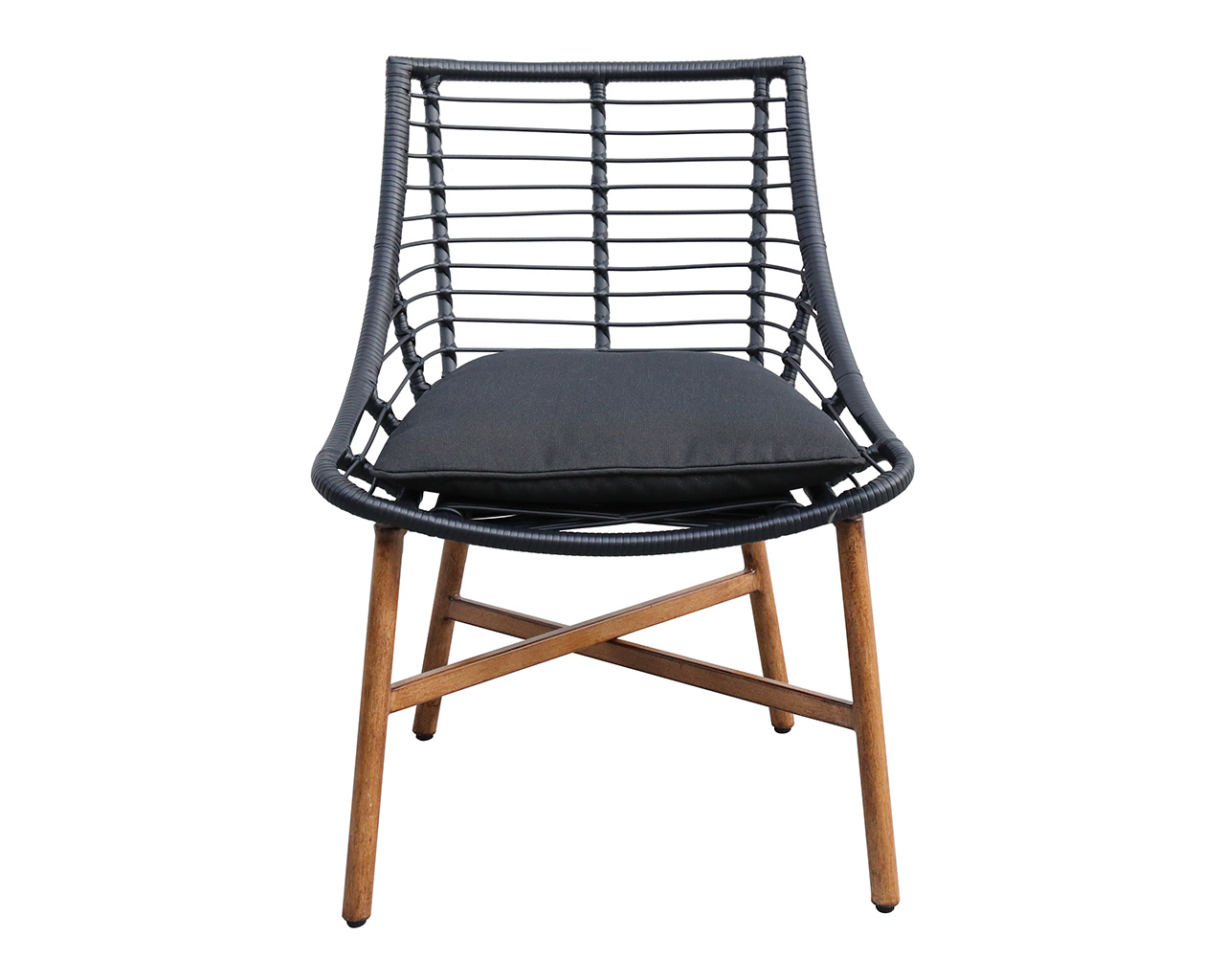 Berlin Black Wicker Rope Dining Chair, , hi-res image number null
