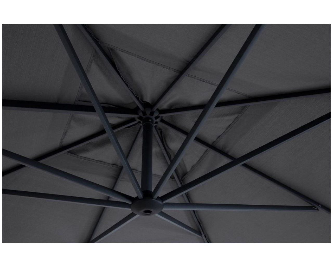 Naples 3x3m Square Cantilever Umbrella Charcoal, , hi-res image number null