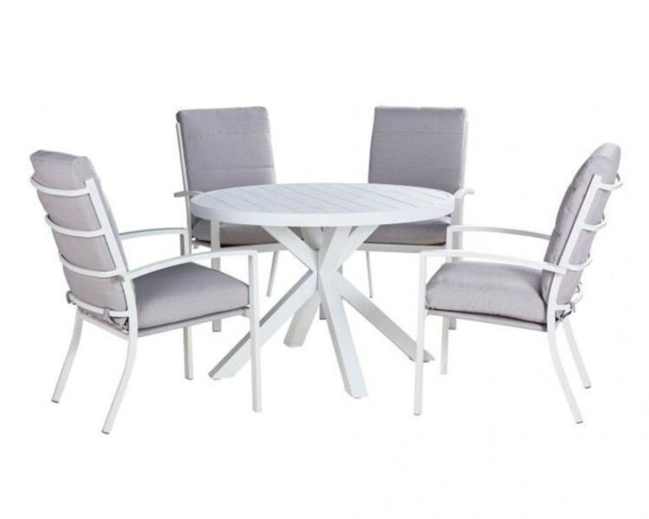Jette Highback 5 Piece Dining, White, small-swatch
