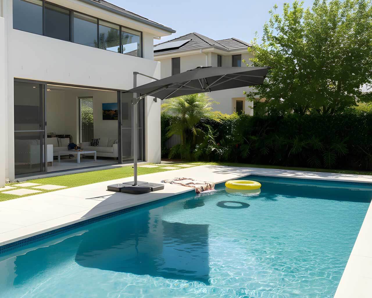 Sunningdale 3.0m Cantilever Umbrella Charcoal, Charcoal, hi-res image number null