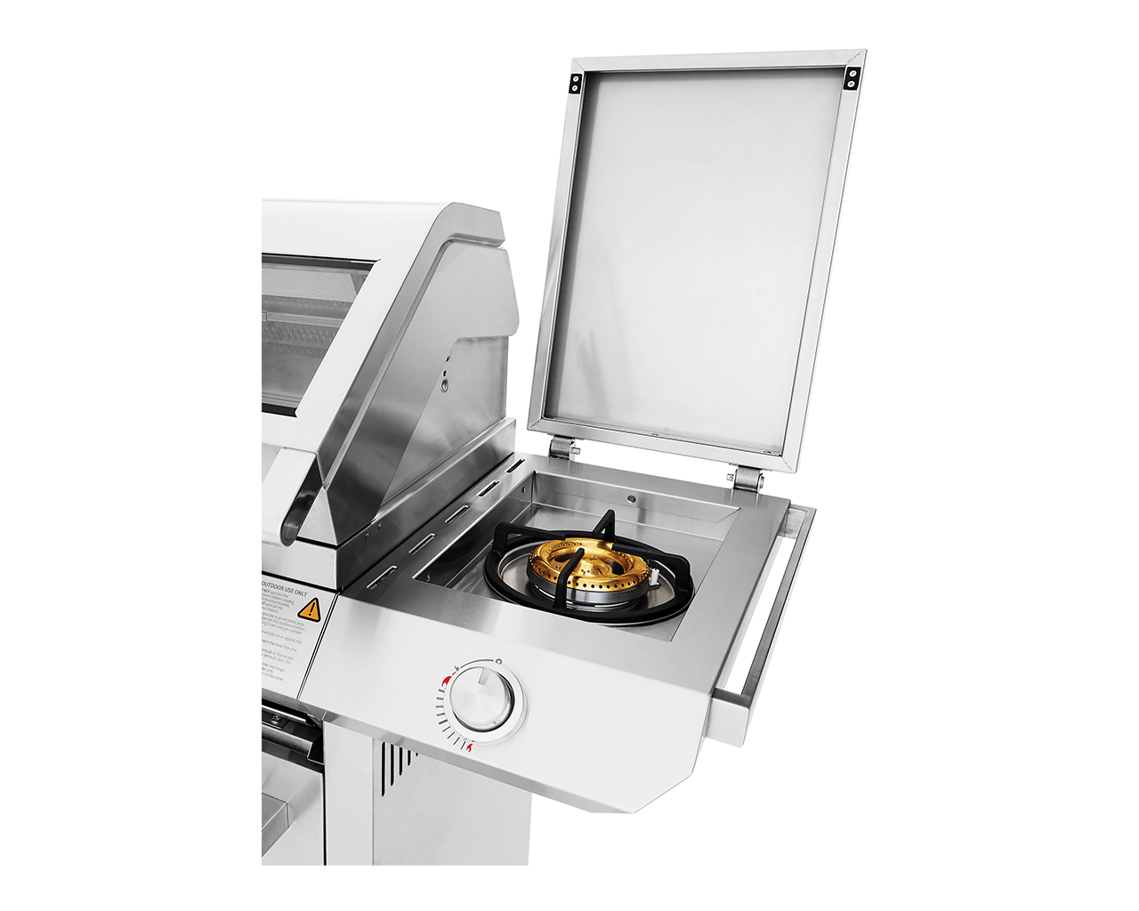 BeefEater 7000 Premium 4 Burner Flame Failure BBQ on Side Burner Cart, , hi-res image number null