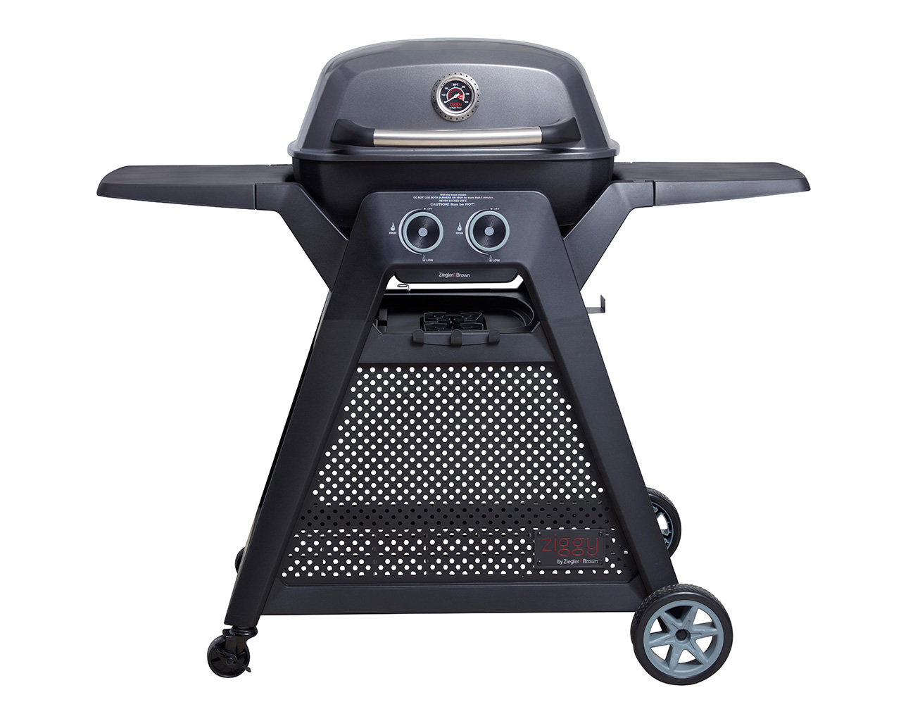 Ziggy Elite Twin Grill Natural Gas BBQ On Cart (Gunmetal Grey), , hi-res image number null