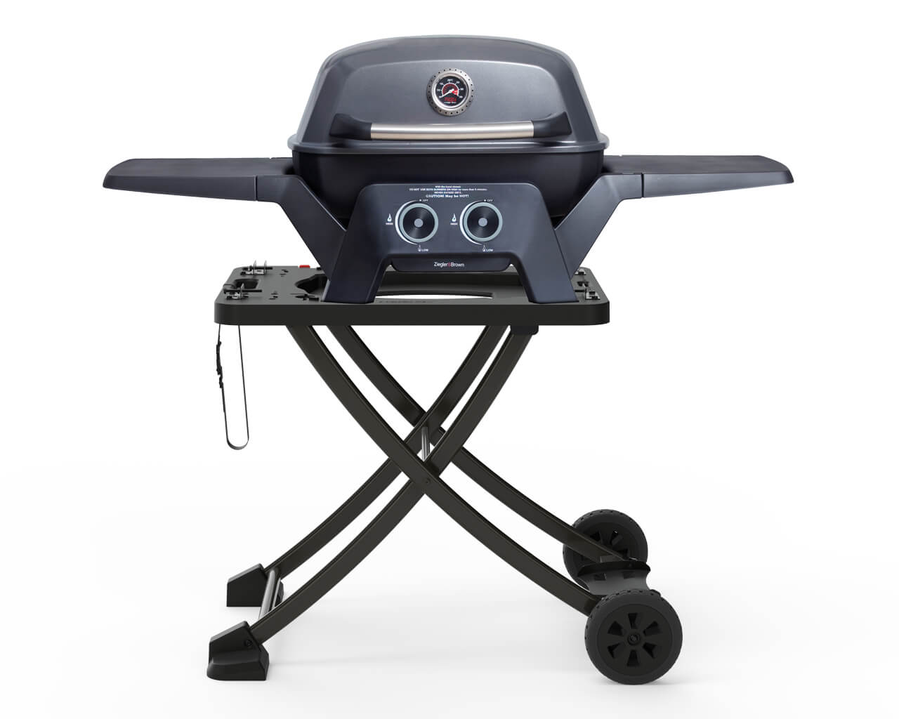 Ziggy Elite Twin LPG BBQ Plus Folding Cart Bundle - Gunmetal Grey, , hi-res image number null