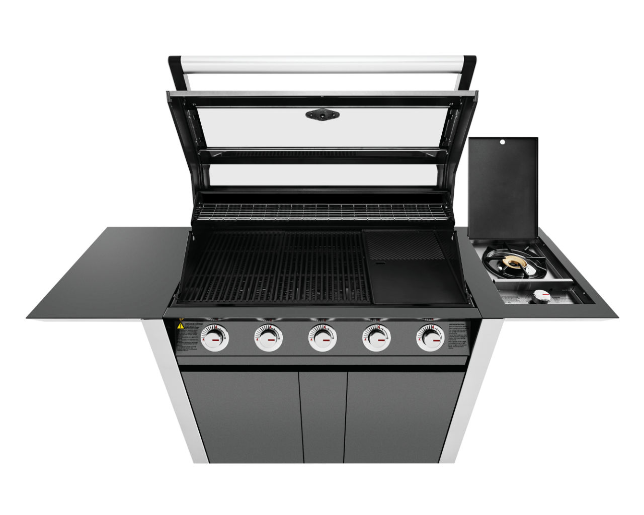 BeefEater 1600 Series - 5 Burner Stainless Steel BBQ With Side Burner (Dark), , hi-res image number null