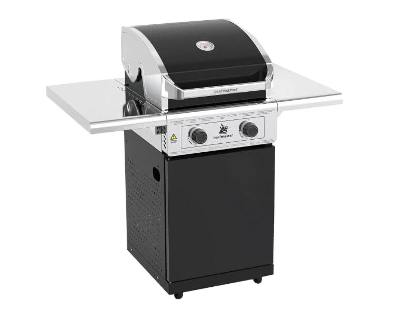 Beefmaster Classic 2 Burner BBQ on Classic Cart with Folding Shelves, , hi-res image number null