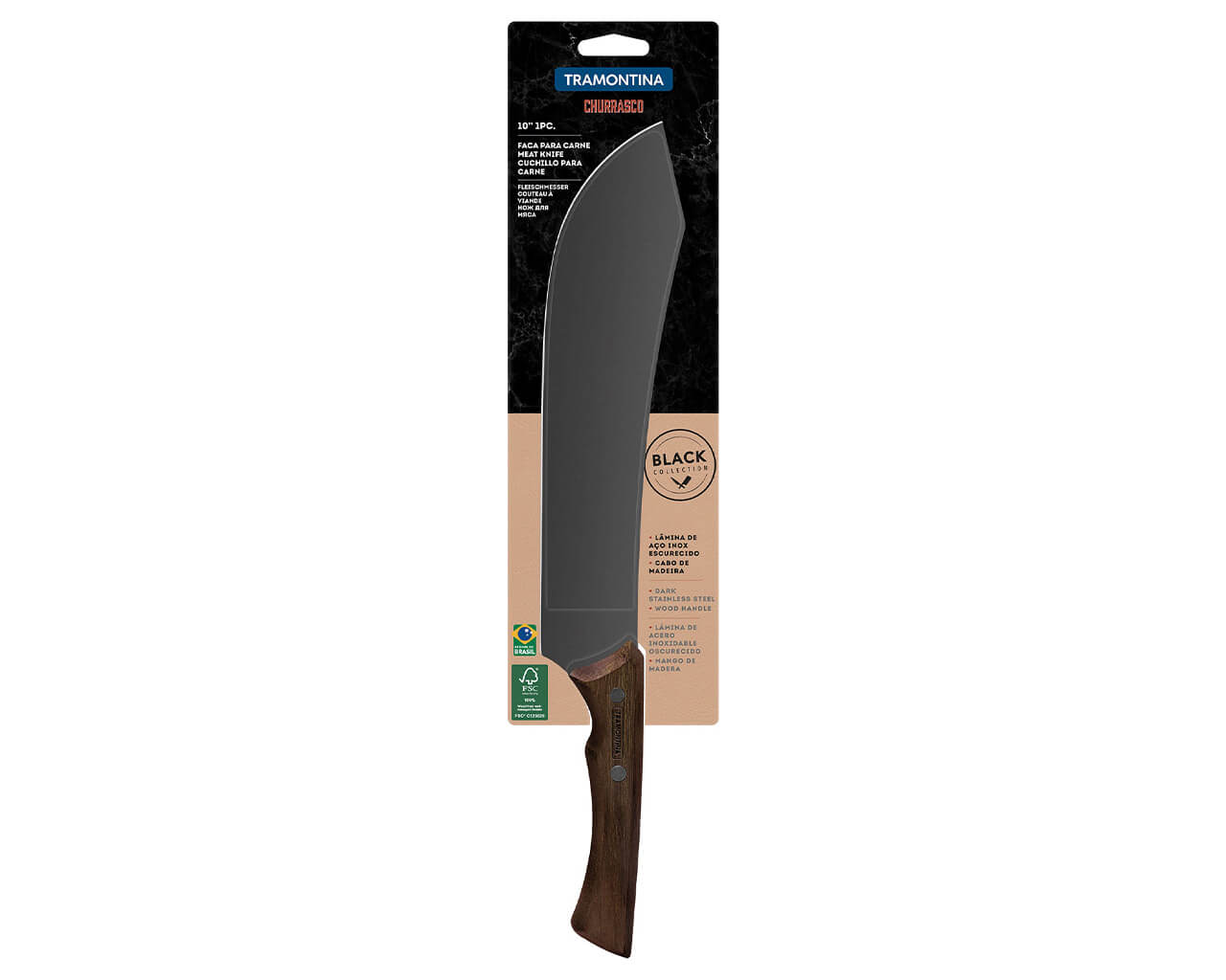 Tramontina Churrasco Black Collection FSC Certified Meat Knife - 10", , hi-res image number null